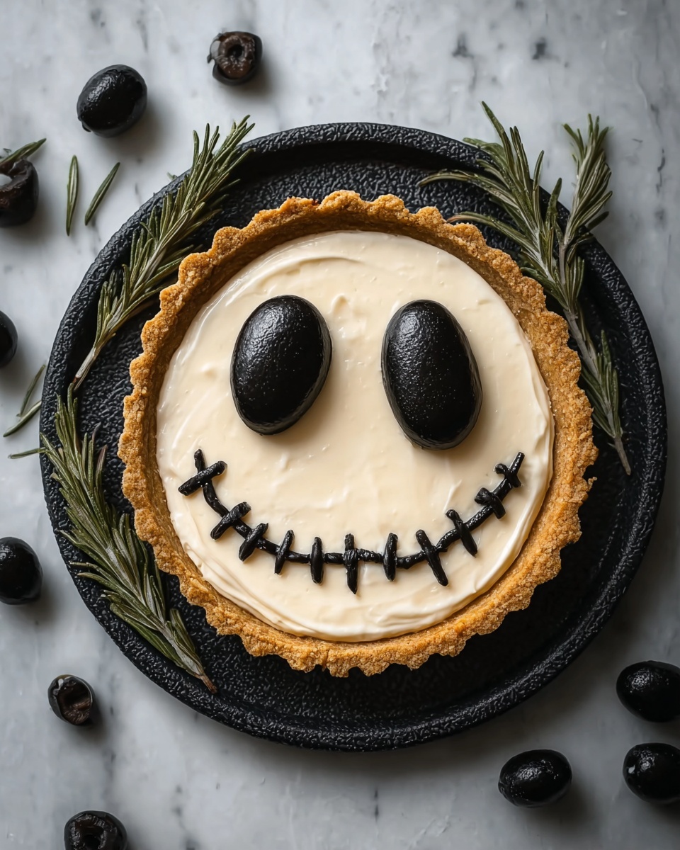 Halloween Jack Skellington Ricotta Olive Tarts Recipe - Recipe Image