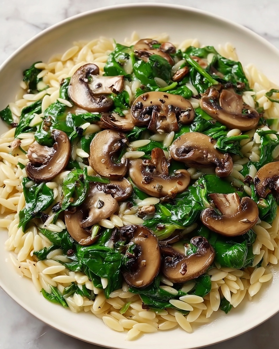 Mushroom and Spinach Orzo Recipe - Recipe Image