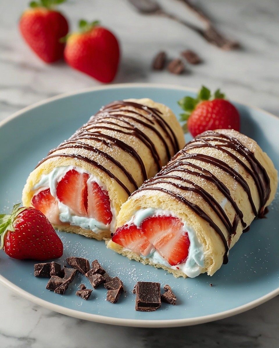 Strawberry Cream Rolls Recipe - Recipe Image
