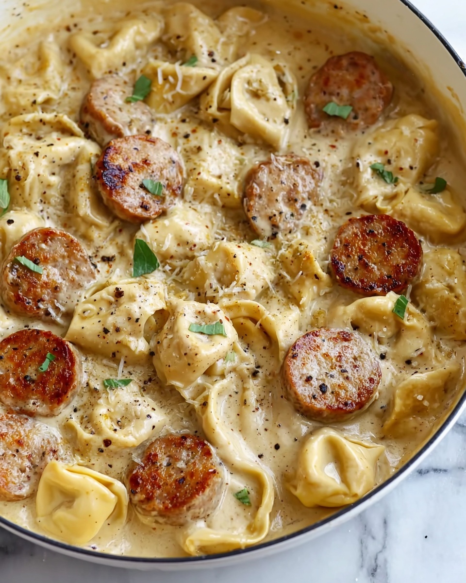 Sausage Tortellini Alfredo Recipe - Recipe Image