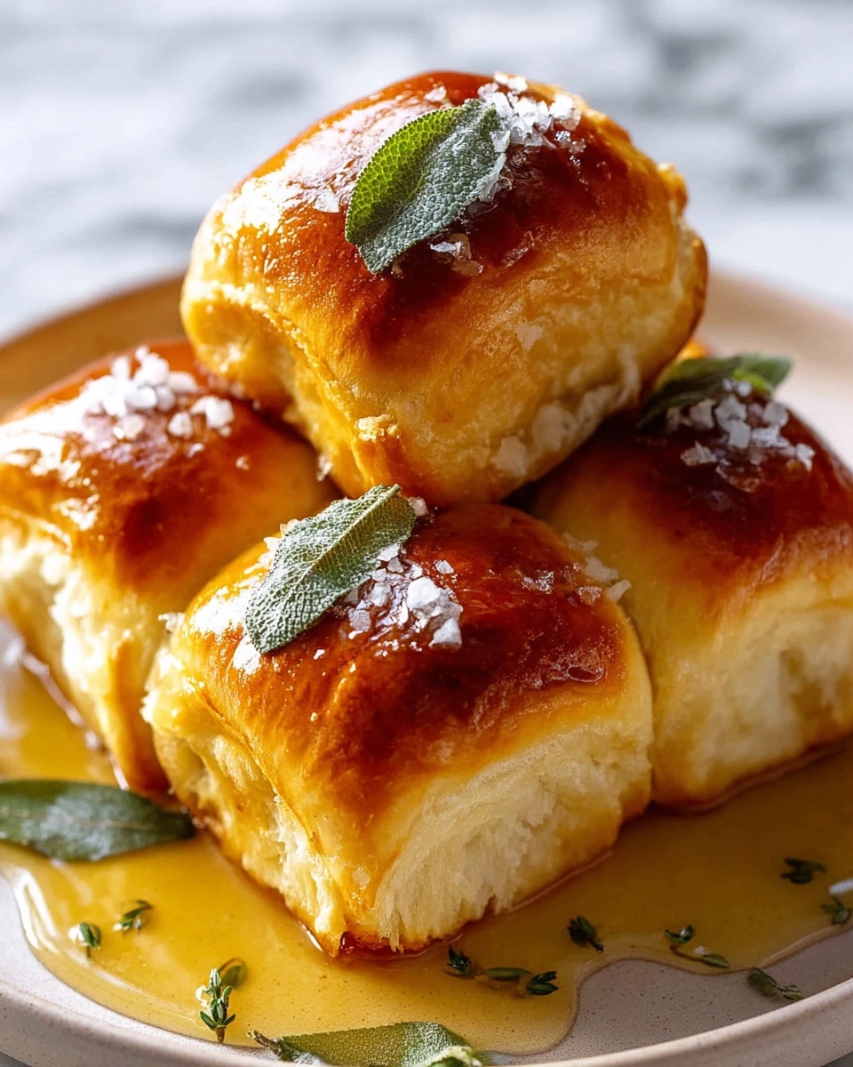 Salted Sage Honey Butter Brioche Rolls Recipe - Recipe Image