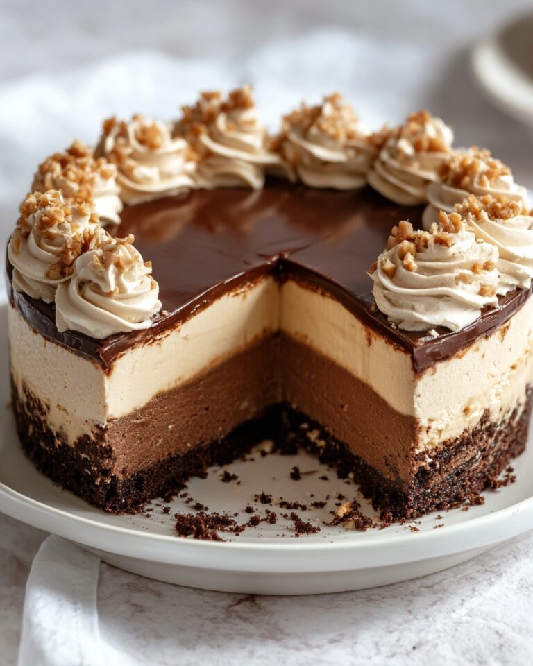 No-Bake Chocolate Peanut Butter Cheesecake Recipe