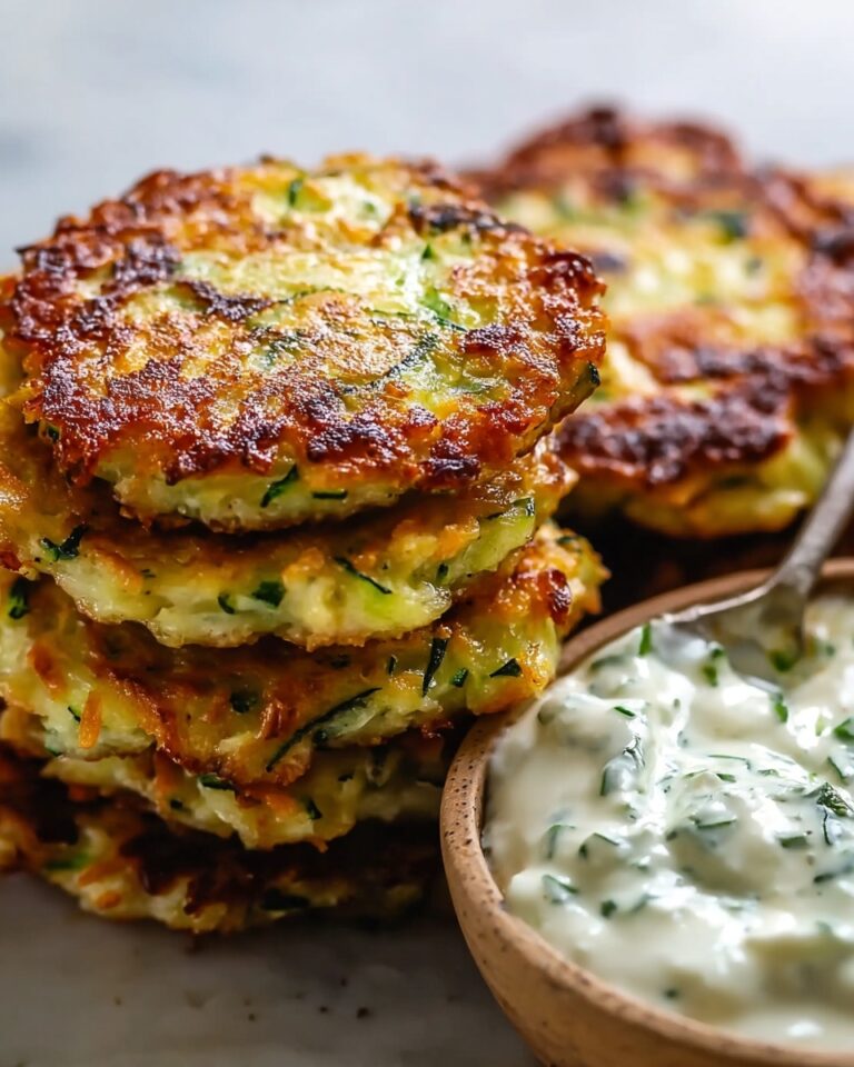 Crispy Vegetable Fritters with Creamy Garlic Tzatziki Recipe