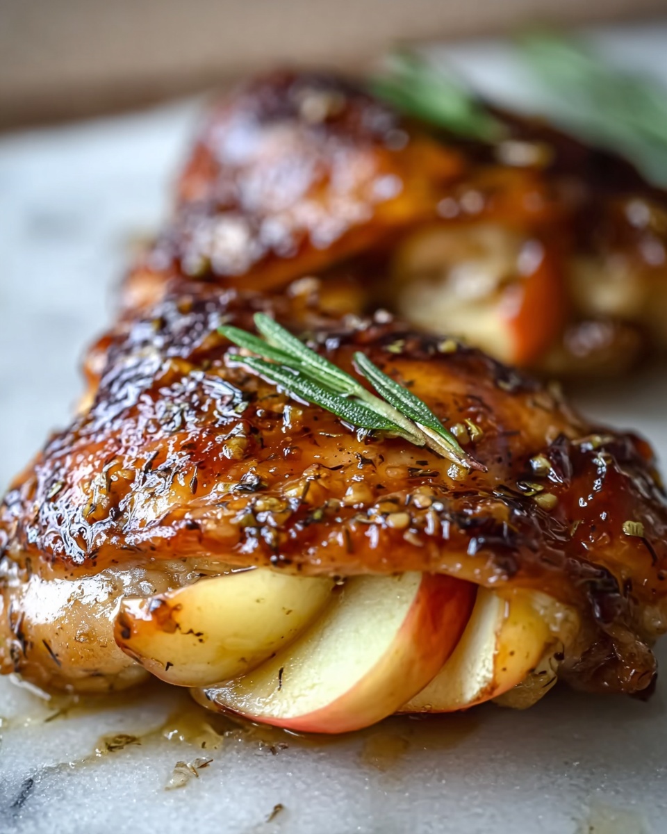 Maple Mustard Glazed Chicken Breast Stuffed with Brie & Apple Recipe - Recipe Image