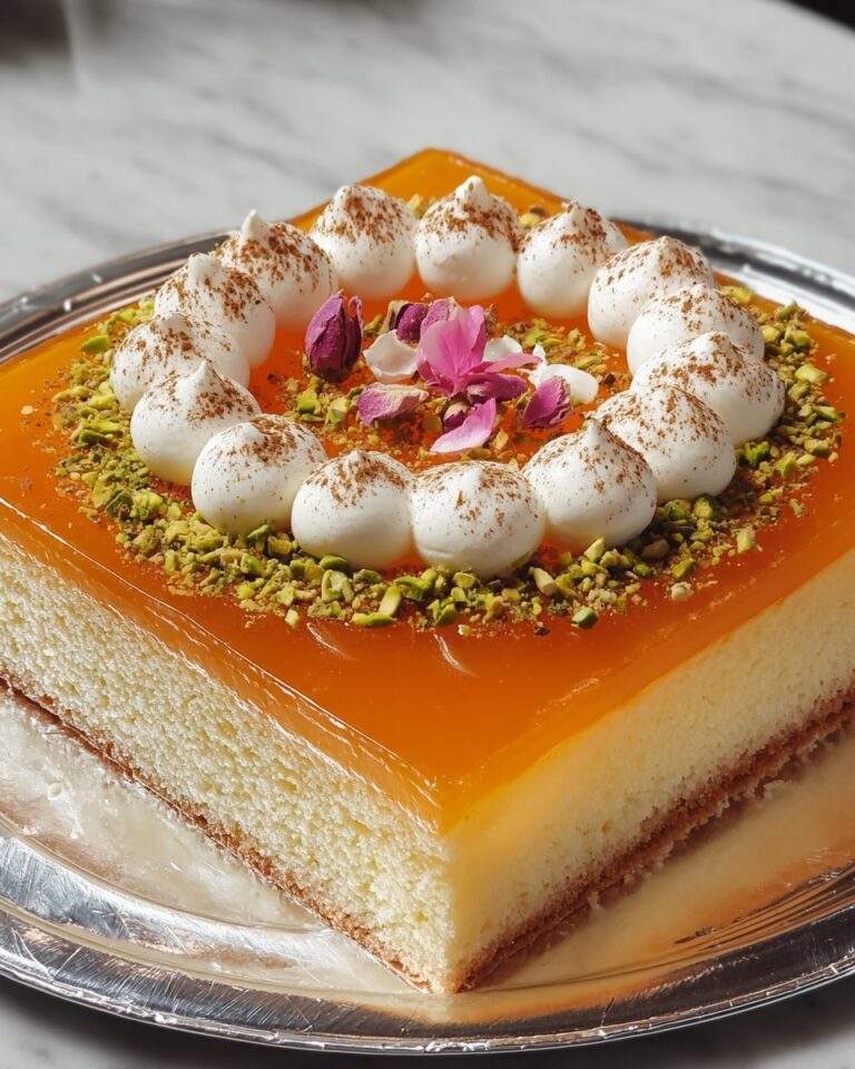 Semolina Cake With Cream (Basbousa) Recipe
