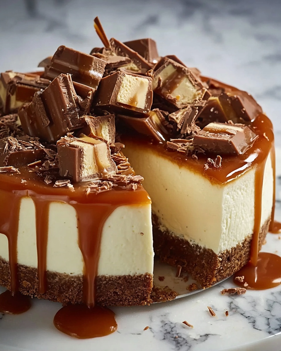 Toffee Caramel No-Bake Cheesecake Recipe - Recipe Image
