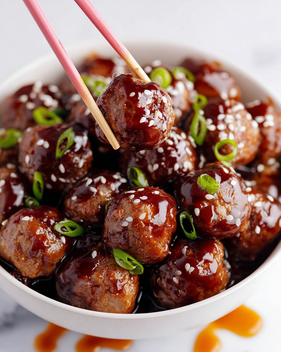 Asian Glazed Turkey Meatballs Recipe - Recipe Image