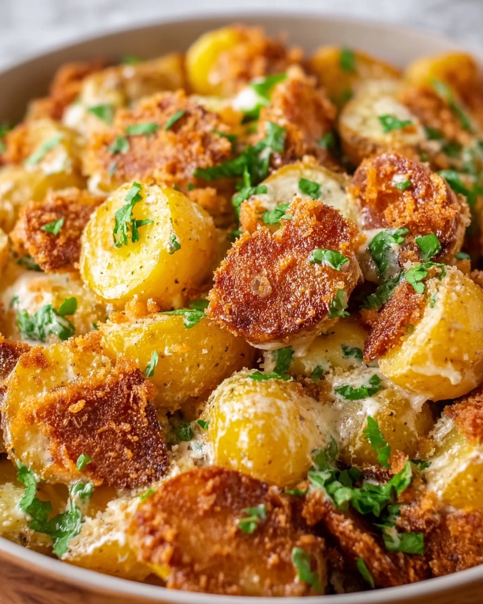Crispy Smashed Potato Salad Recipe - Recipe Image