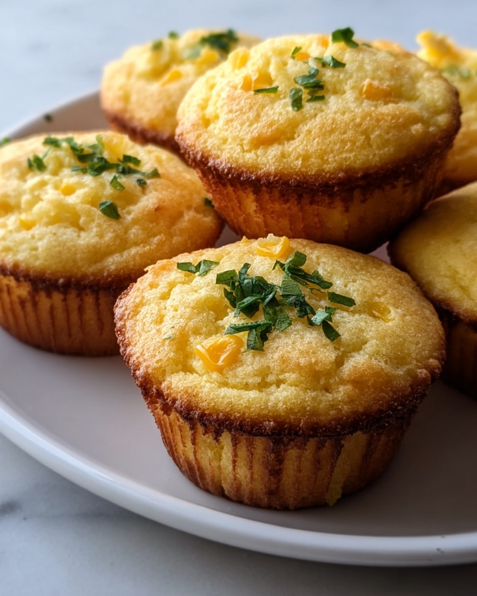 Spicy Cheddar Jalapeño Cornbread Muffins Recipe - Recipe Image