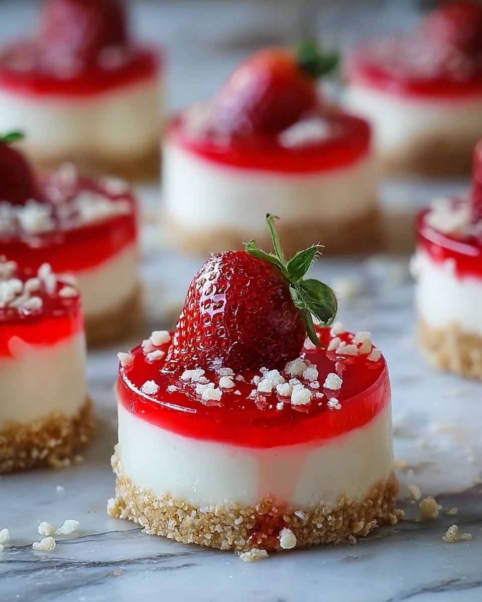 White Chocolate Strawberry Cheesecake Bites Recipe - Recipe Image