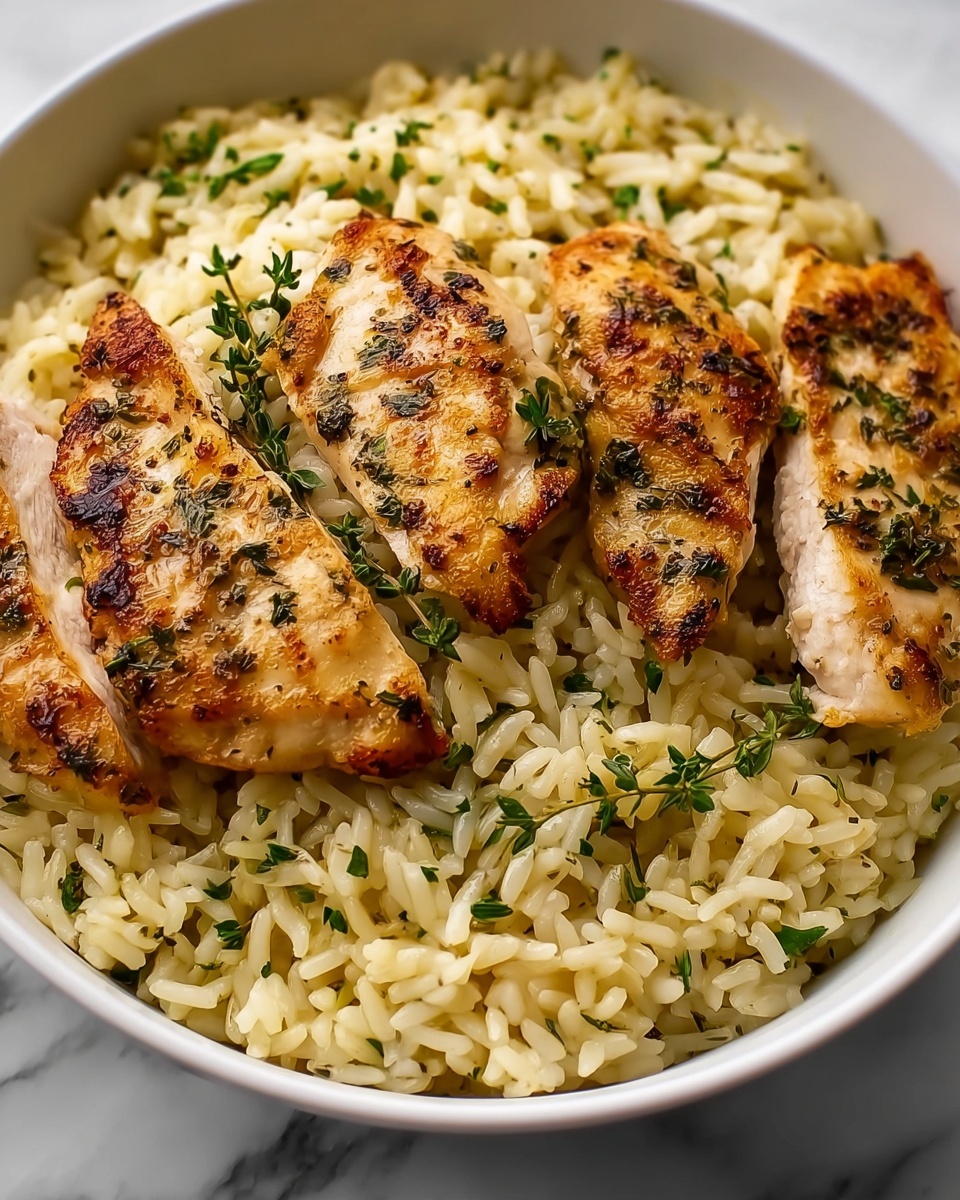 Herbed Vegan Chicken and Rice Bake Recipe - Recipe Image