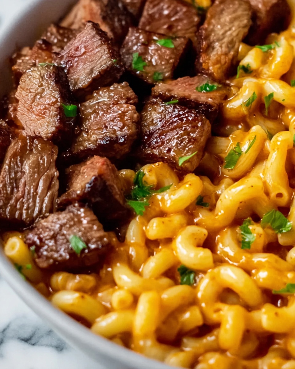 One-Pot Smoky Honey BBQ Steak Pasta Recipe - Recipe Image