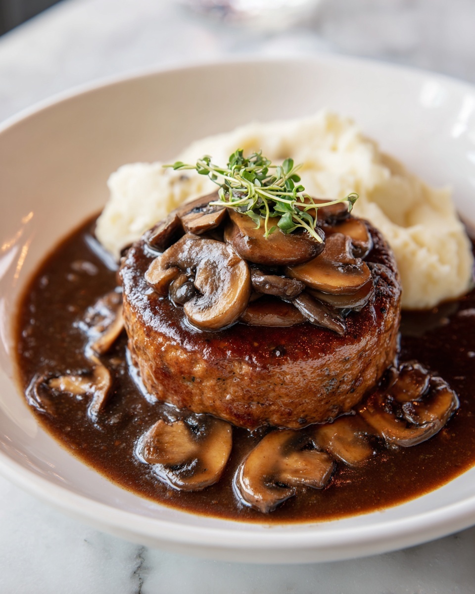Salisbury Steak with Mushroom Gravy Recipe - Recipe Image