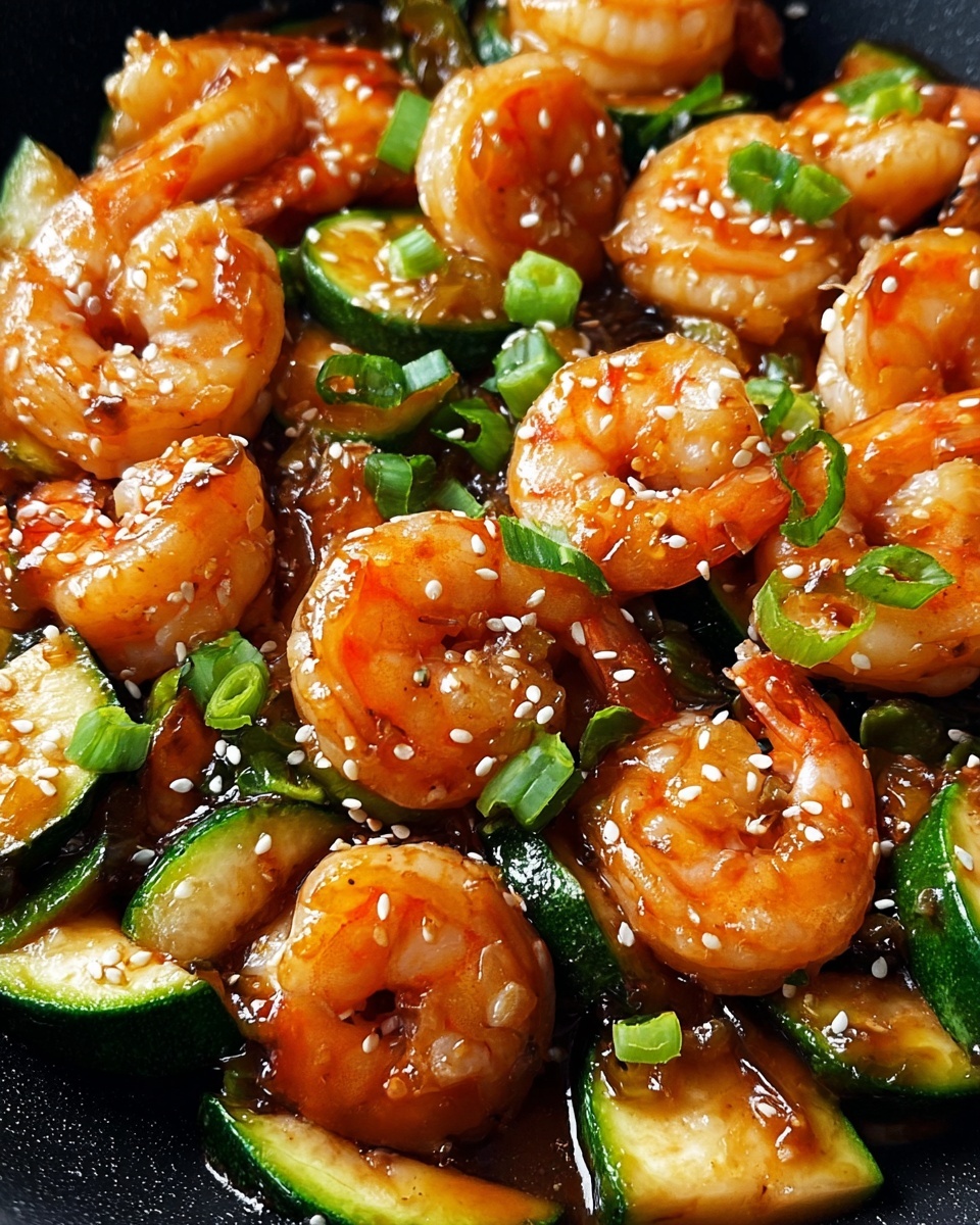 Shrimp and Zucchini Stir Fry with Homemade Teriyaki Recipe - Recipe Image