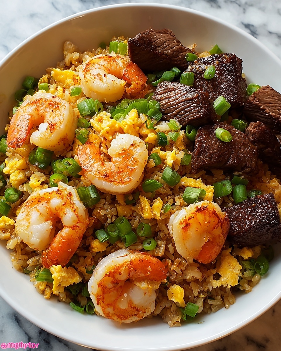 Shrimp and Steak Fried Rice Recipe - Recipe Image