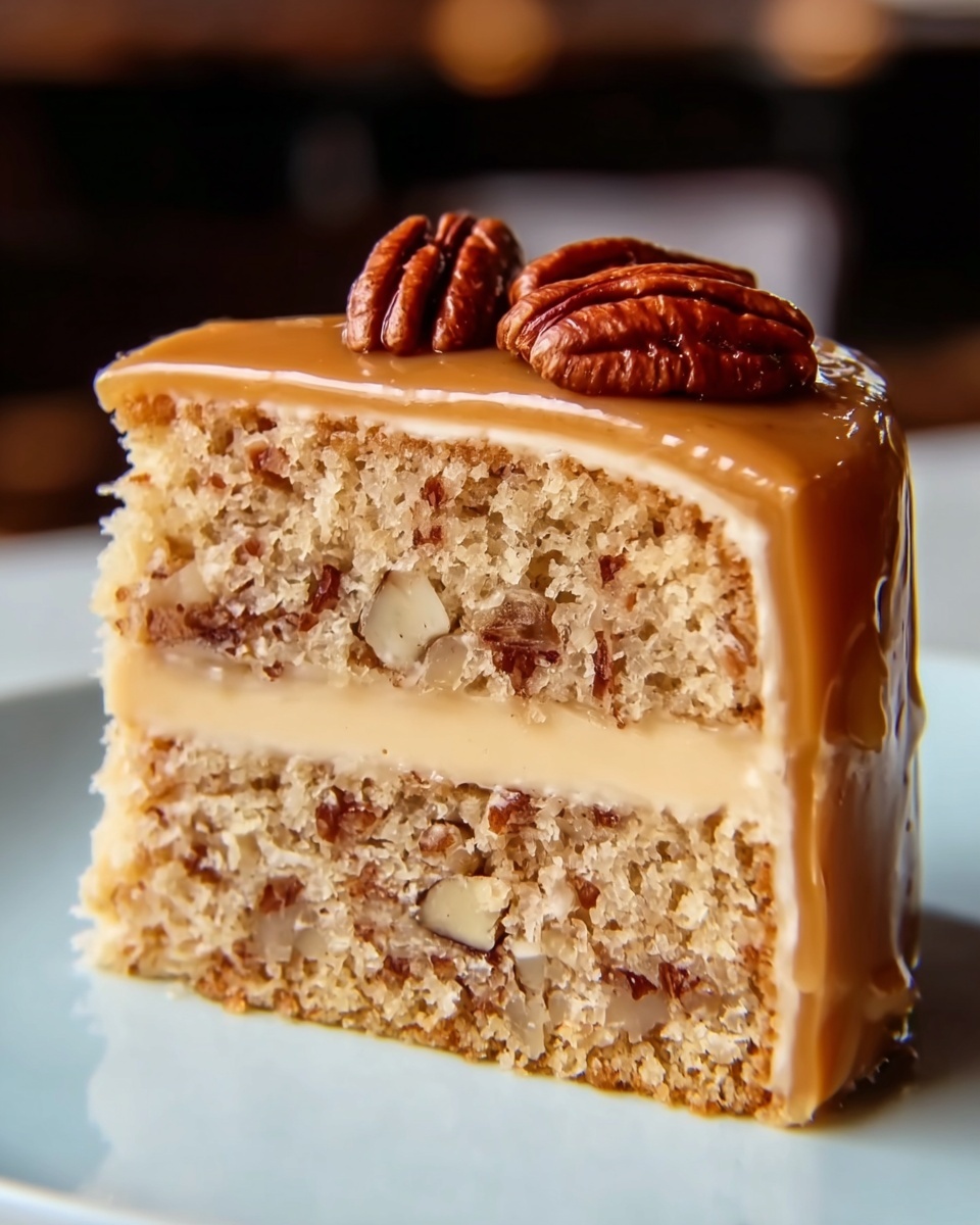 Pecan Caramel Layer Cake Recipe - Recipe Image