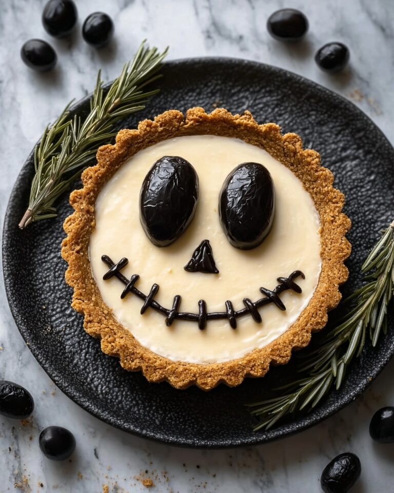 Halloween Jack Skellington Ricotta Olive Tarts Recipe