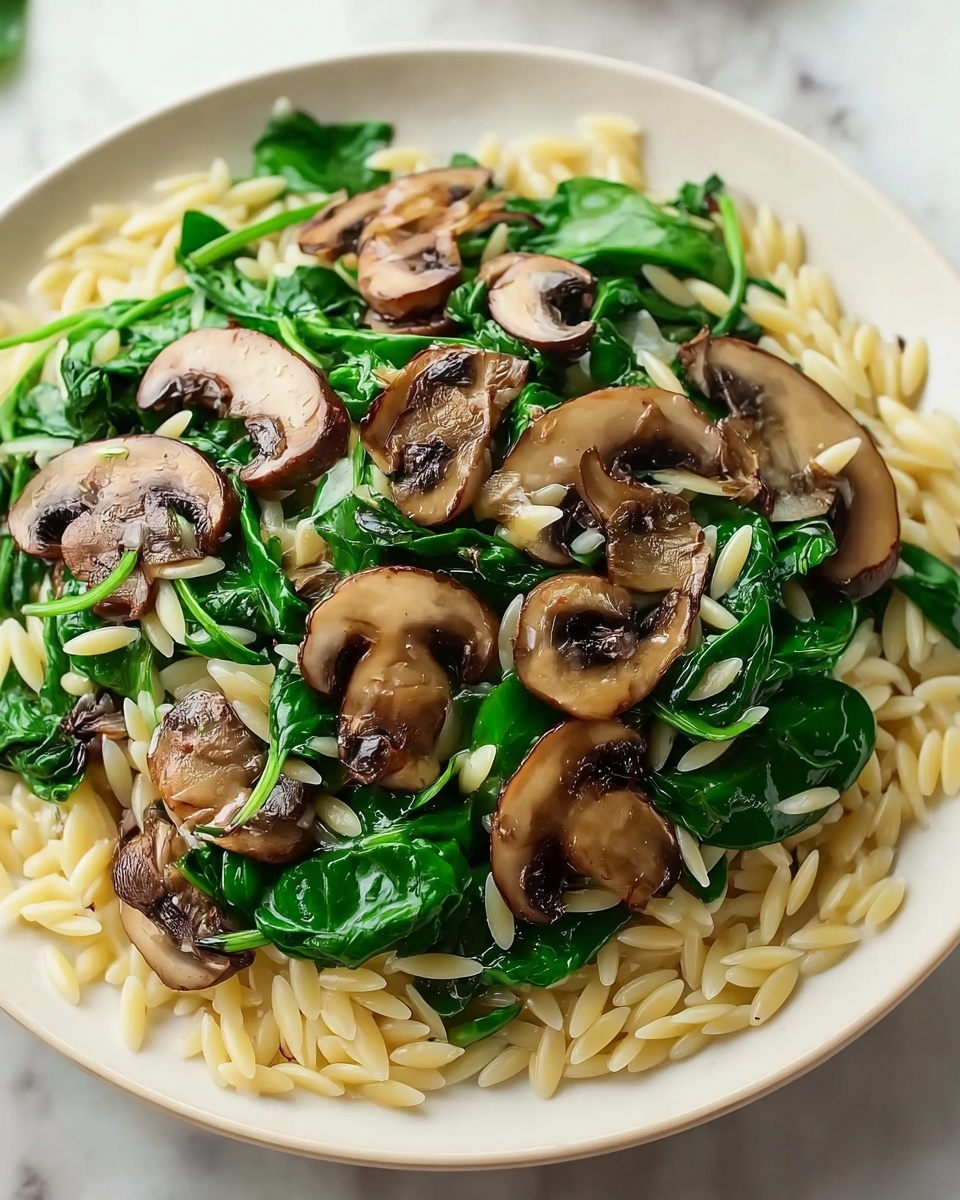 Mushroom and Spinach Orzo Recipe - Recipe Image