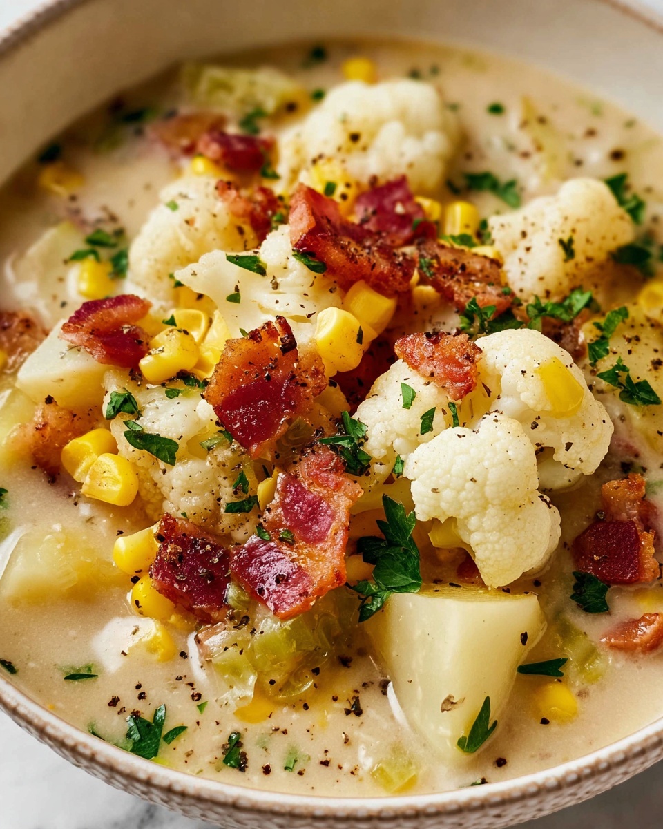 Slow Cooker Cauliflower Corn Chowder Recipe - Recipe Image