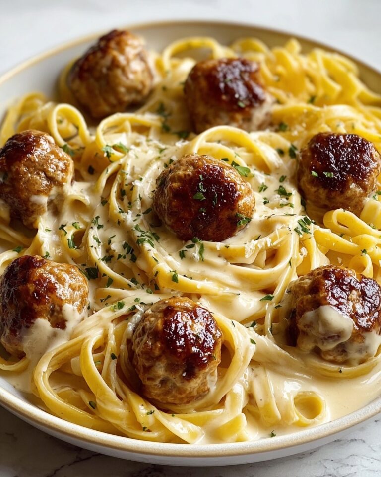 Garlic Butter Meatballs & Parmesan Linguine Recipe