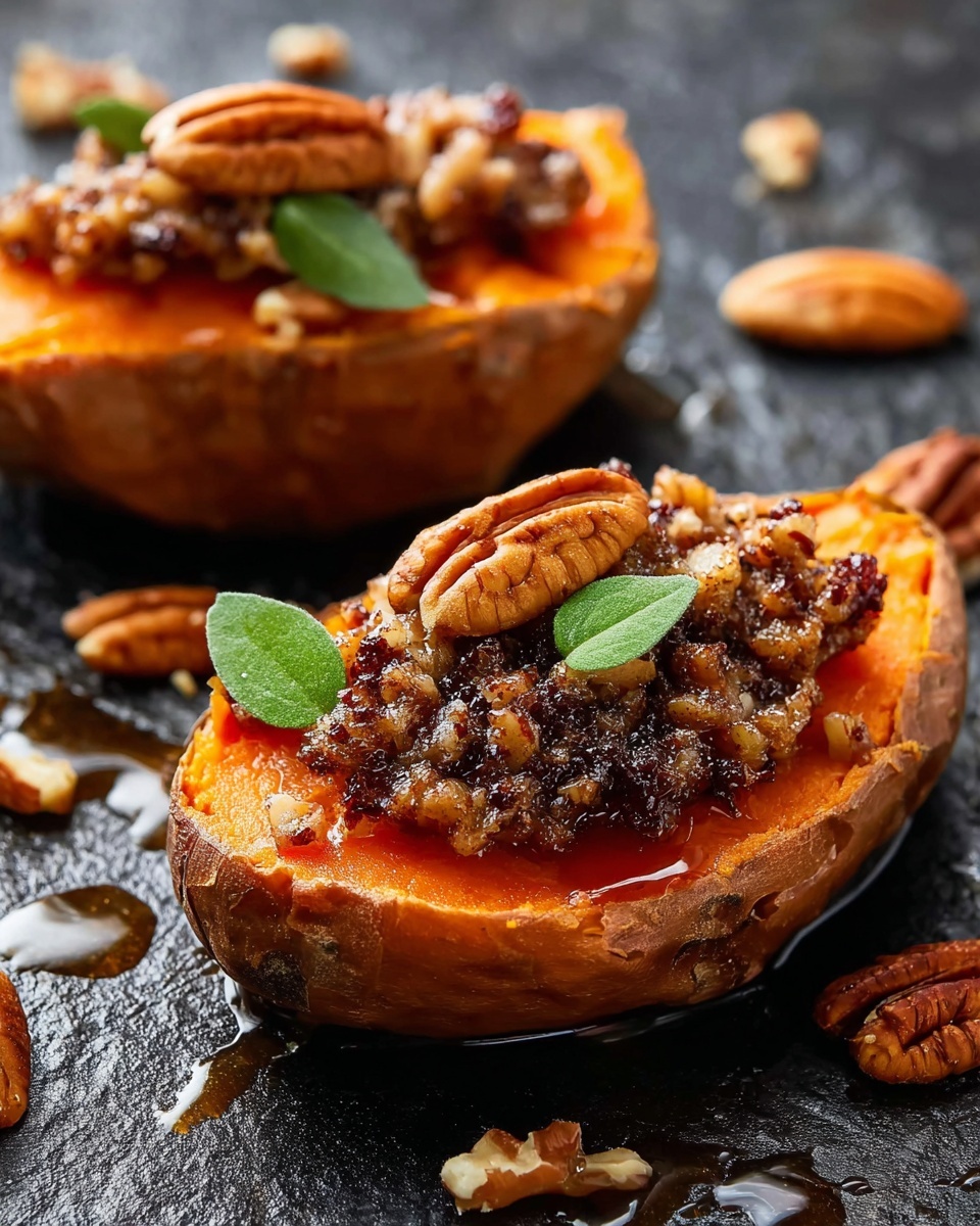 Twice Baked Sweet Potatoes with Pecan Streusel Recipe - Recipe Image