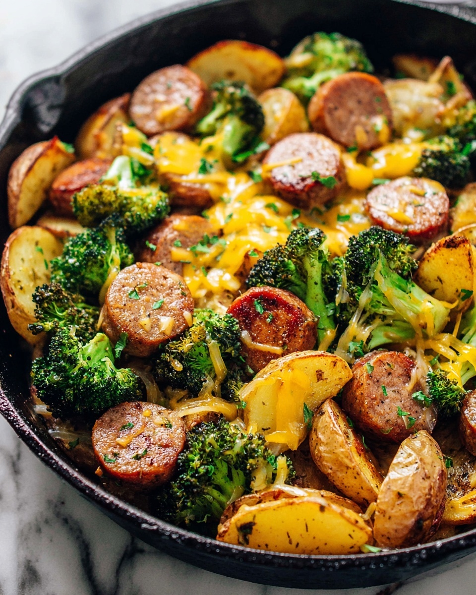 Sausage Potato Broccoli Skillet Recipe - Recipe Image