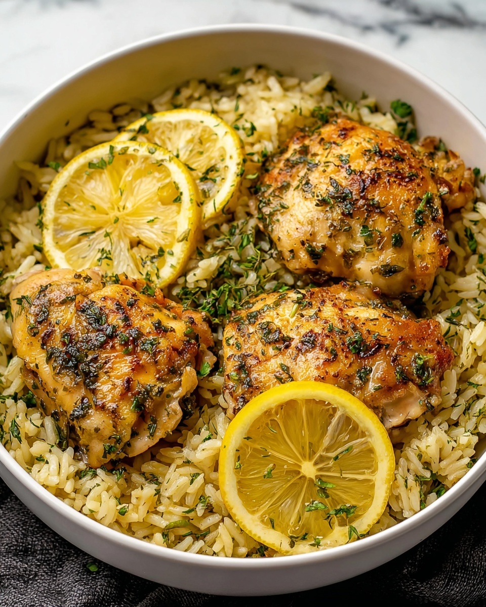 Slow Cooker Lemon Herb Chicken and Rice Recipe - Recipe Image