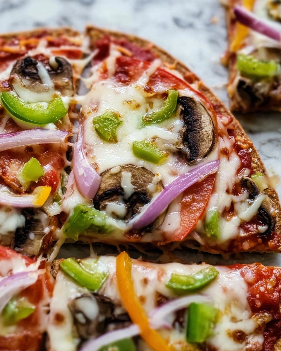 Veggie Pita Bread Pizza Recipe - Recipe Image