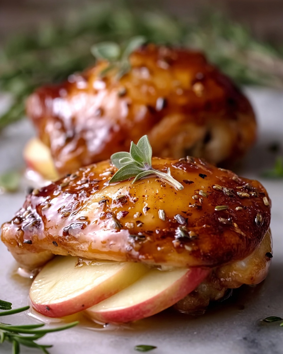 Maple Mustard Glazed Chicken Breast Stuffed with Brie & Apple Recipe - Recipe Image