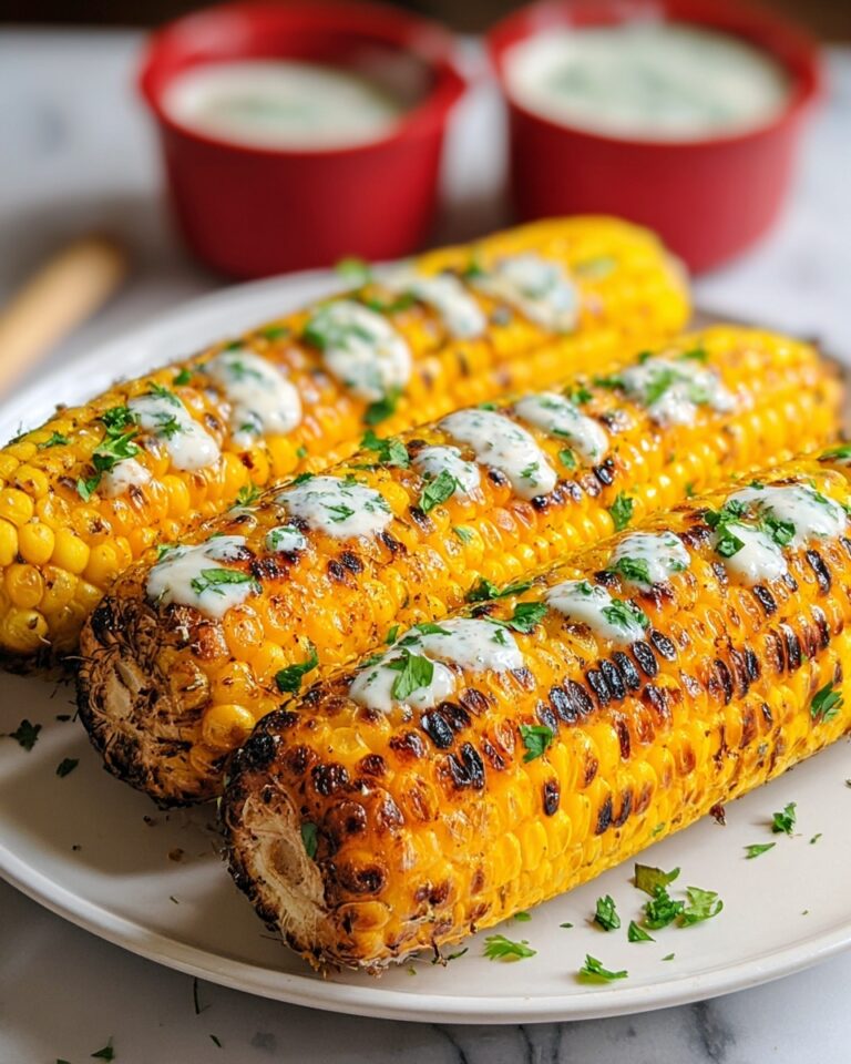Grilled Buffalo Corn with Vegan Ranch Recipe