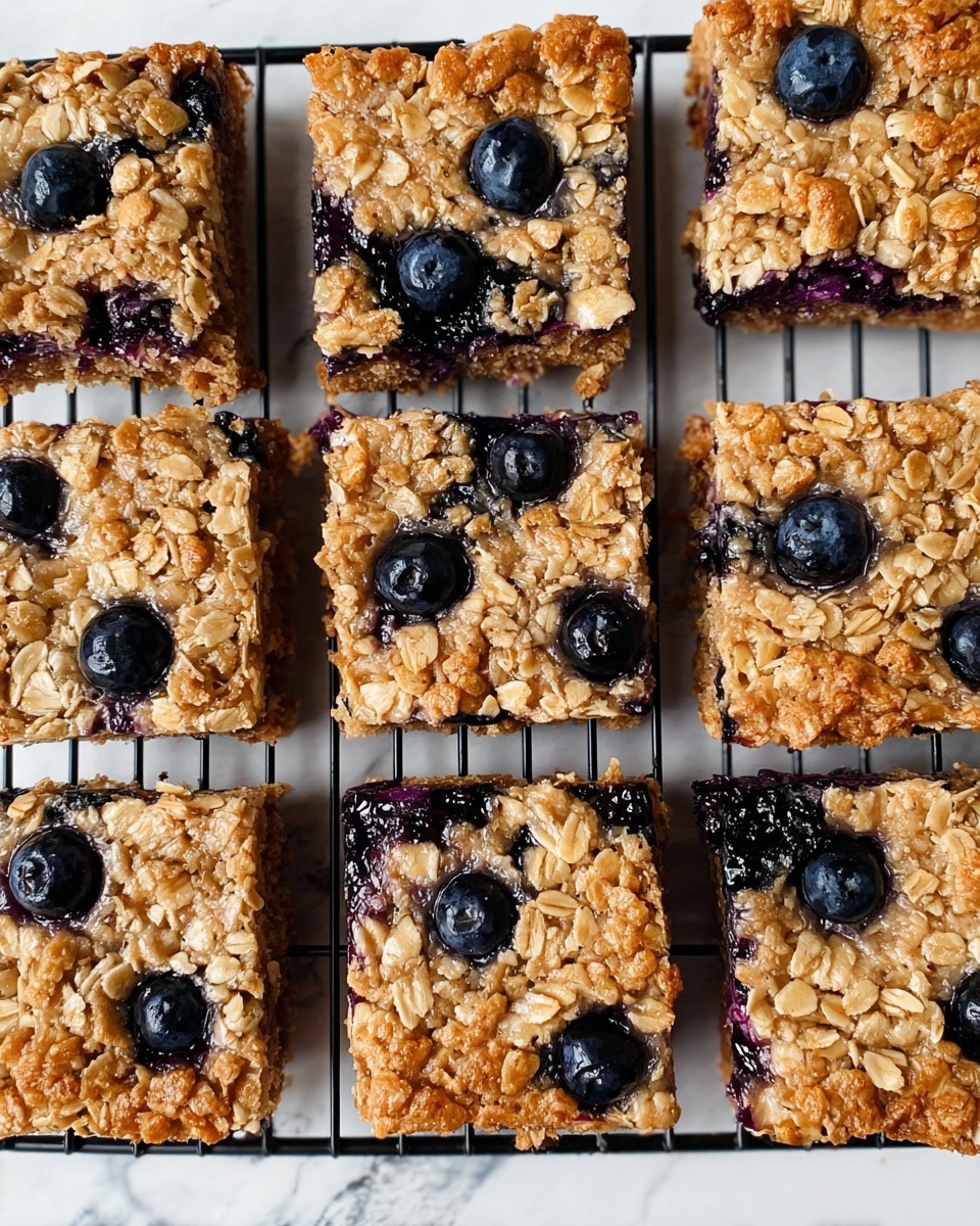 Blueberry Oatmeal Breakfast Bars Recipe - Recipe Image