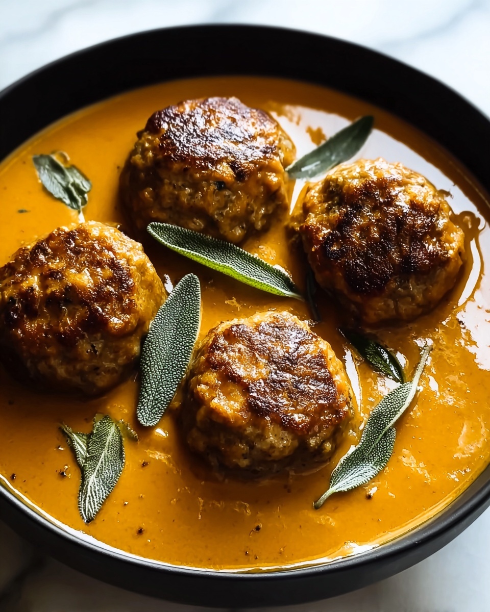 Turkey Meatballs in Pumpkin Sage Sauce Recipe - Recipe Image