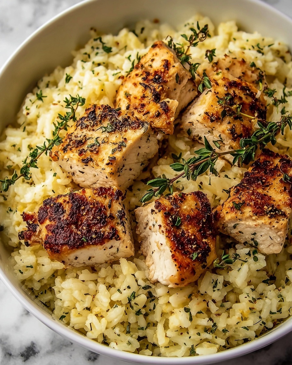 Herbed Vegan Chicken and Rice Bake Recipe - Recipe Image