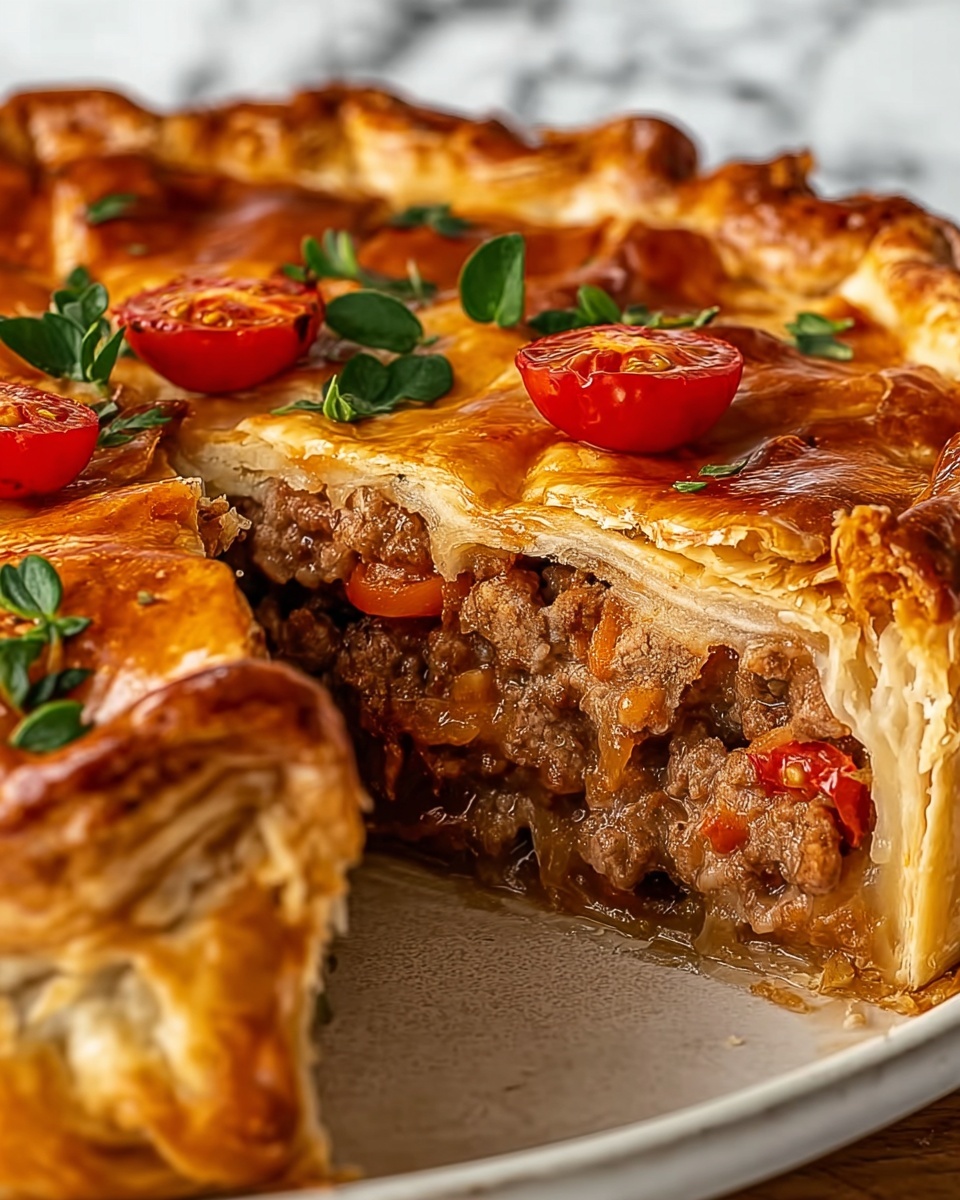 Three Meat Italian Pie Recipe - Recipe Image