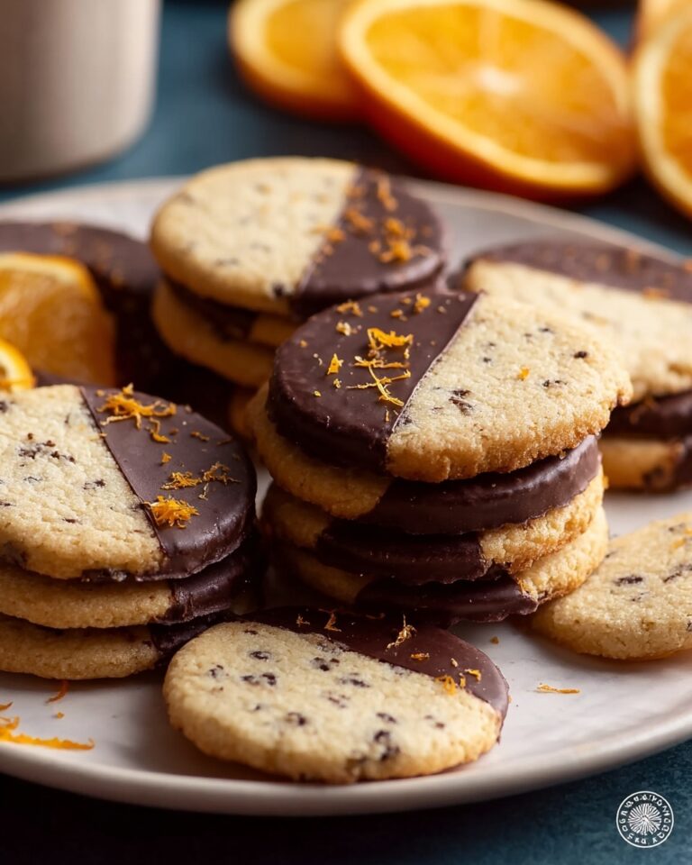 Dark Chocolate Orange Shortbread Cookies Recipe