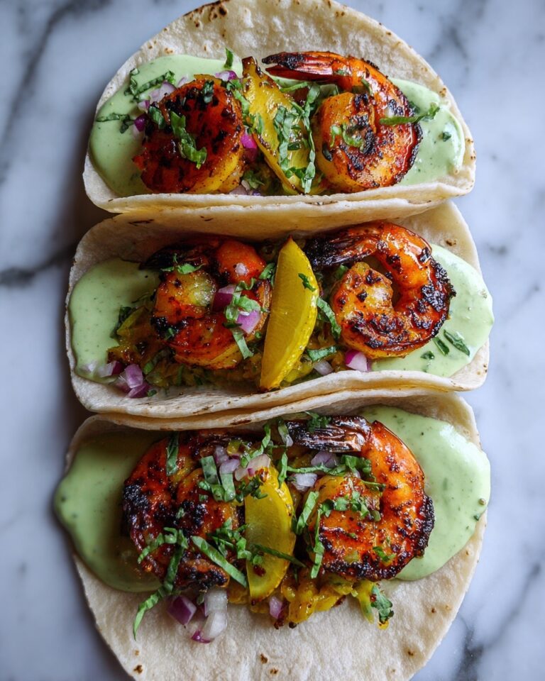 Spicy Shrimp Tacos with Avocado Crema Recipe