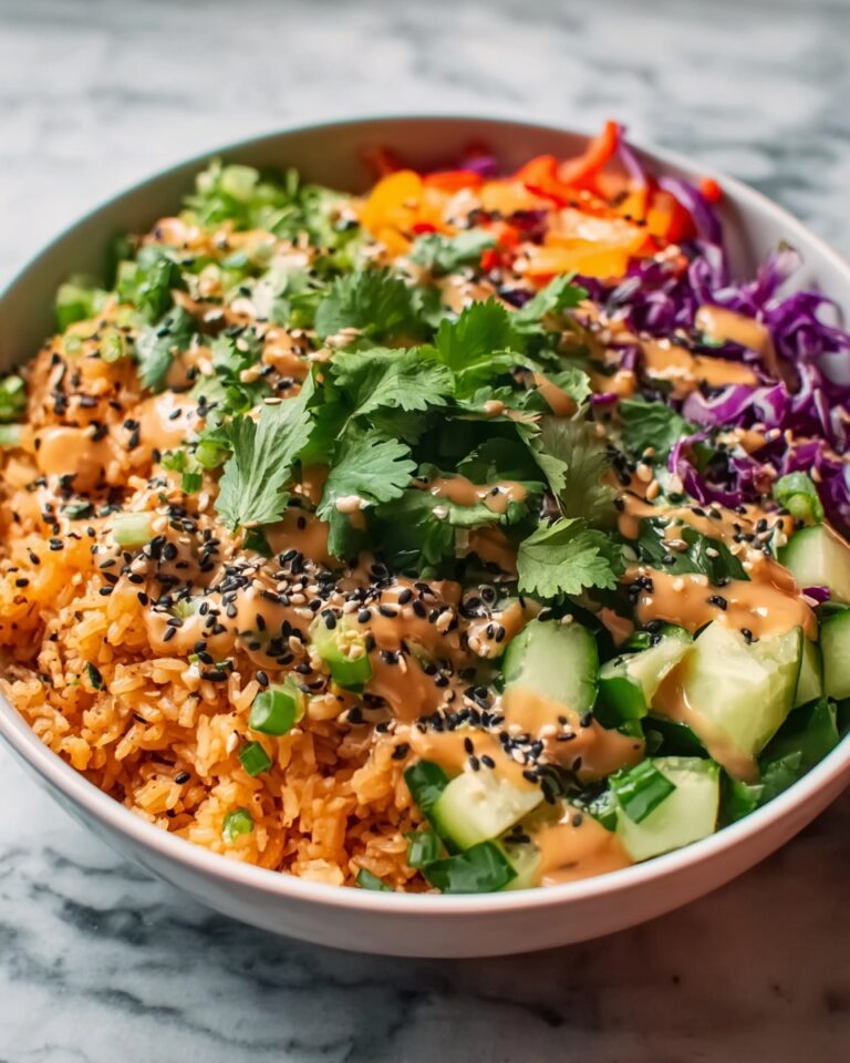 Crispy Rice Salad with Vegetables and Peanut Dressing Recipe