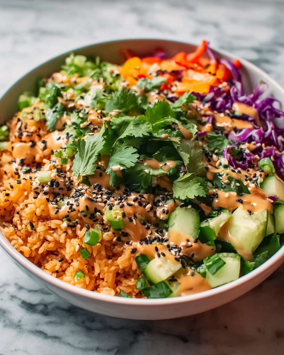 Crispy Rice Salad with Vegetables and Peanut Dressing Recipe - Recipe Image