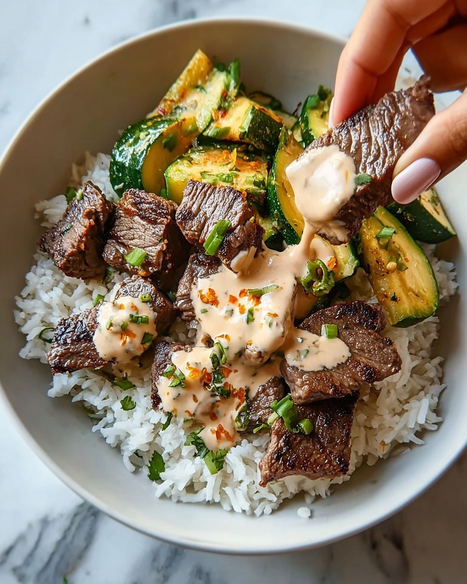 Hibachi Bowls with Steak and Vegetables Recipe - Recipe Image