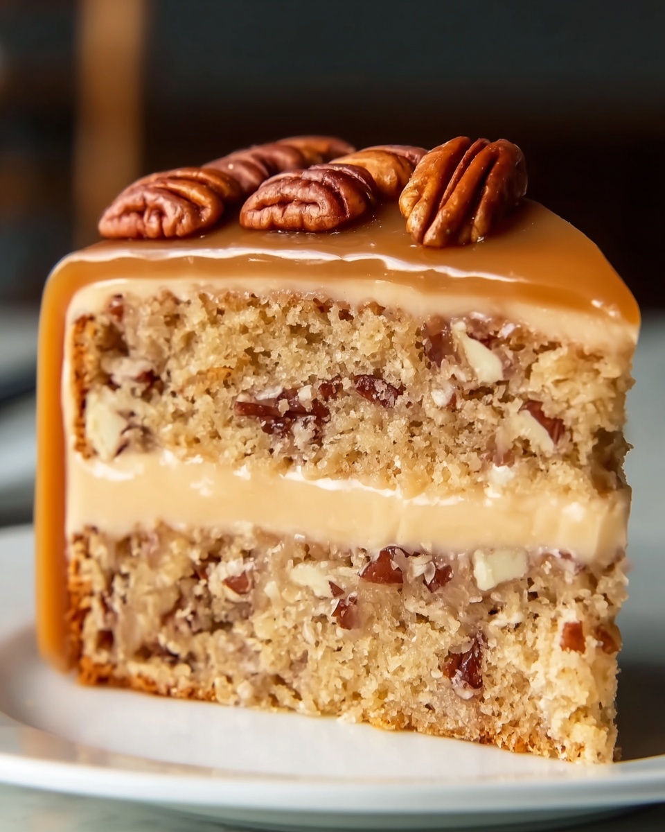 Pecan Caramel Layer Cake Recipe - Recipe Image
