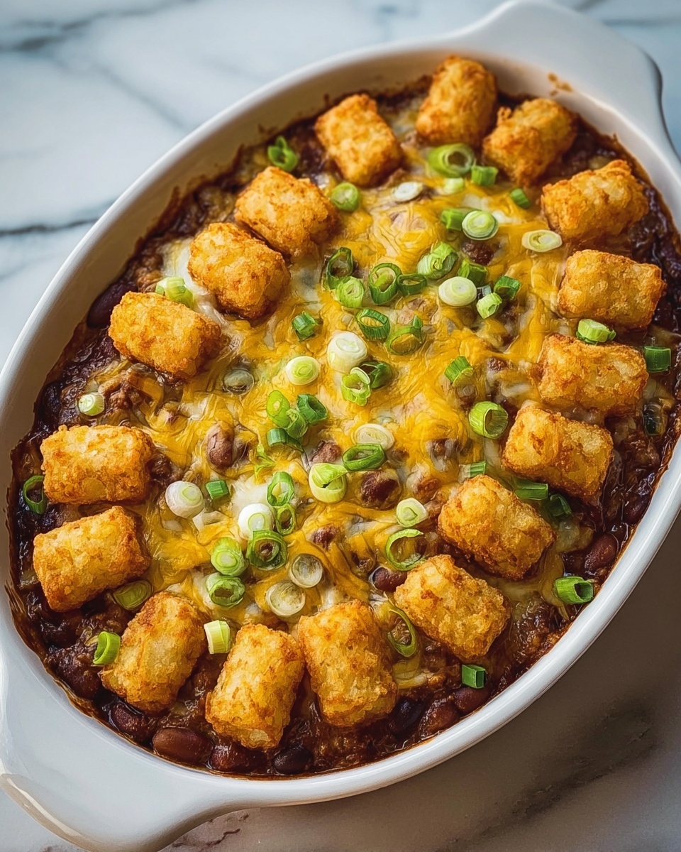 Crispy Tot Chili Casserole Recipe - Recipe Image