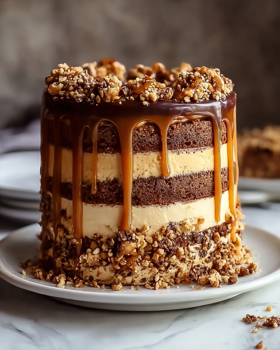 Caramel Toffee Crunch Cake Recipe - Recipe Image