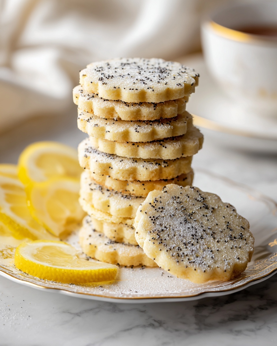Lemon Poppy Seed Shortbread Cookies Recipe - Recipe Image