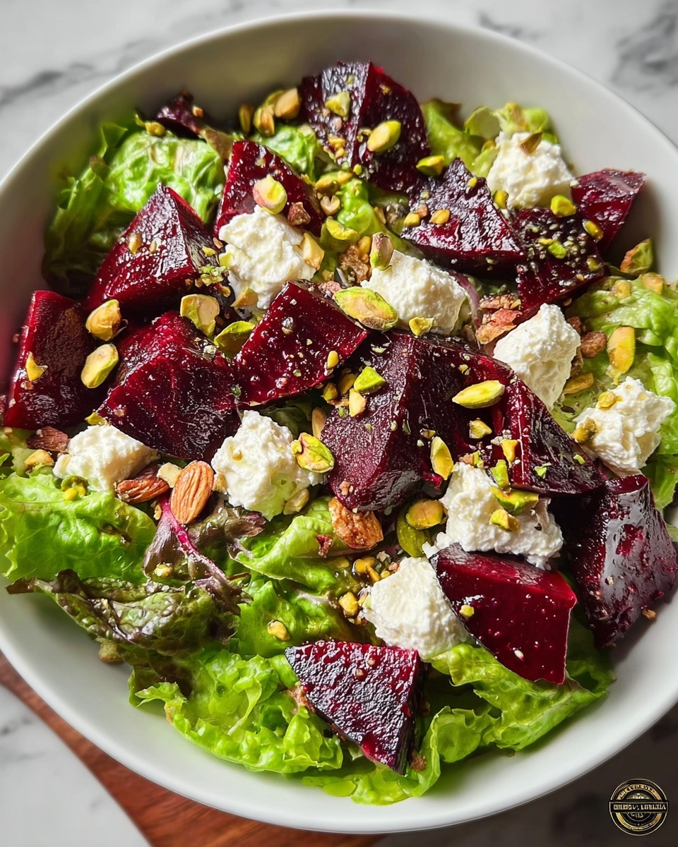 Roasted Beet Salad with Goat Cheese and Pistachios Recipe - Recipe Image
