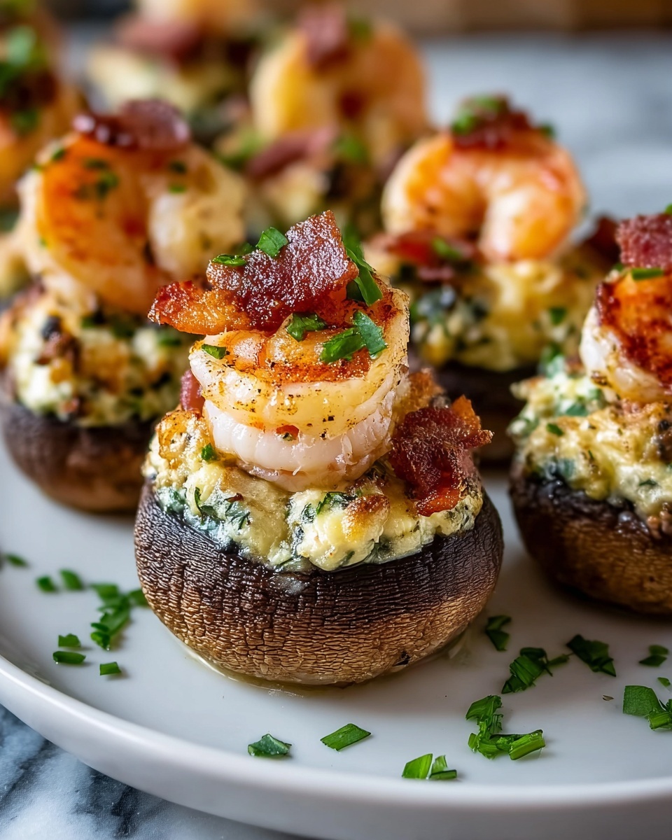 Creamy Shrimp Stuffed Mushrooms Recipe - Recipe Image