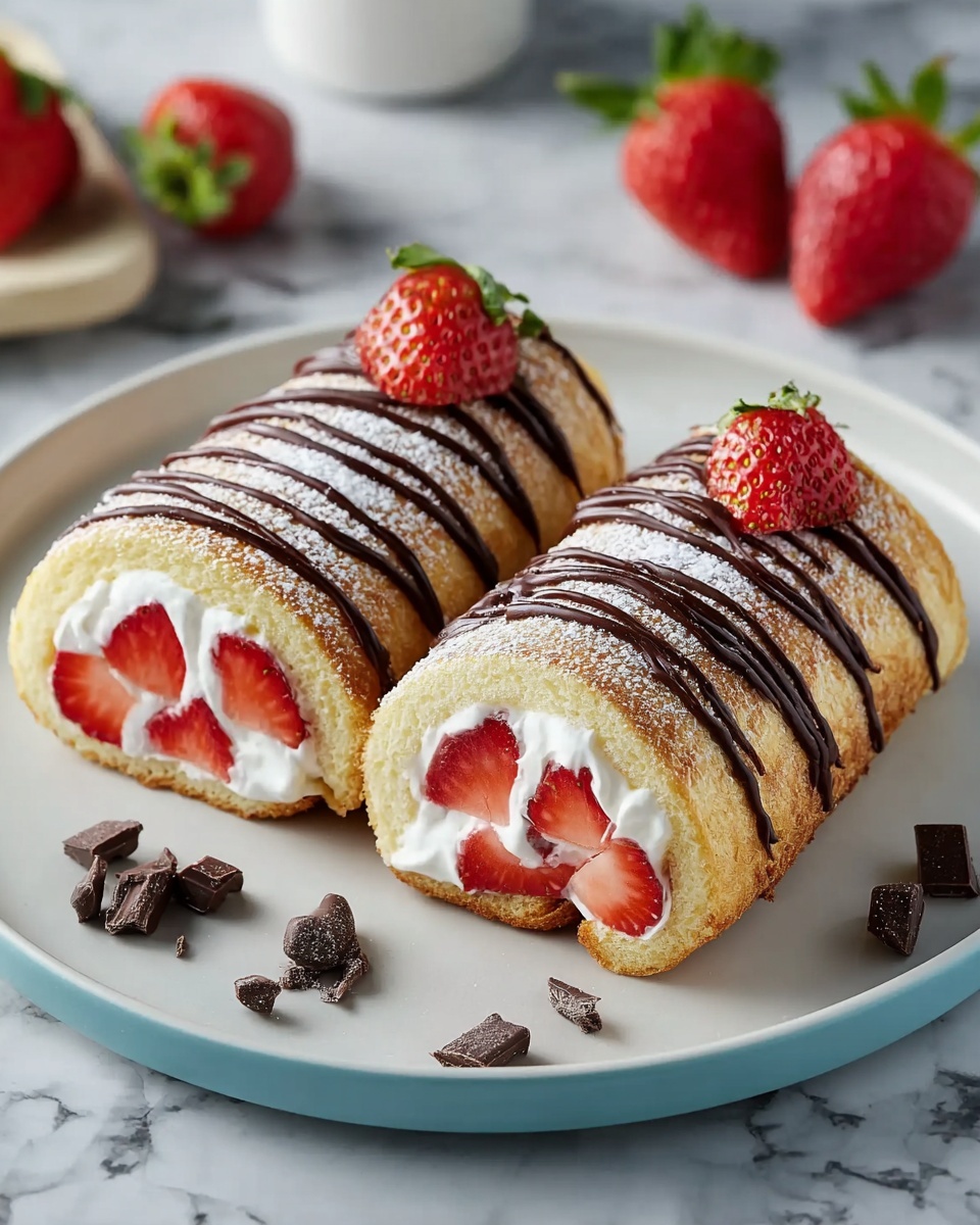 Strawberry Cream Rolls Recipe - Recipe Image