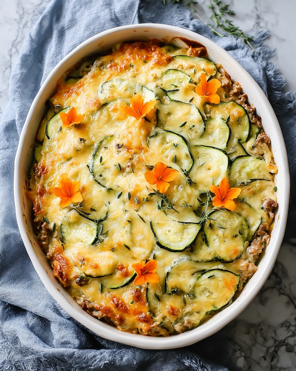 Savory Ground Turkey Zucchini Casserole Recipe - Recipe Image