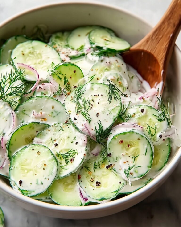 German Creamy Cucumber Salad Recipe