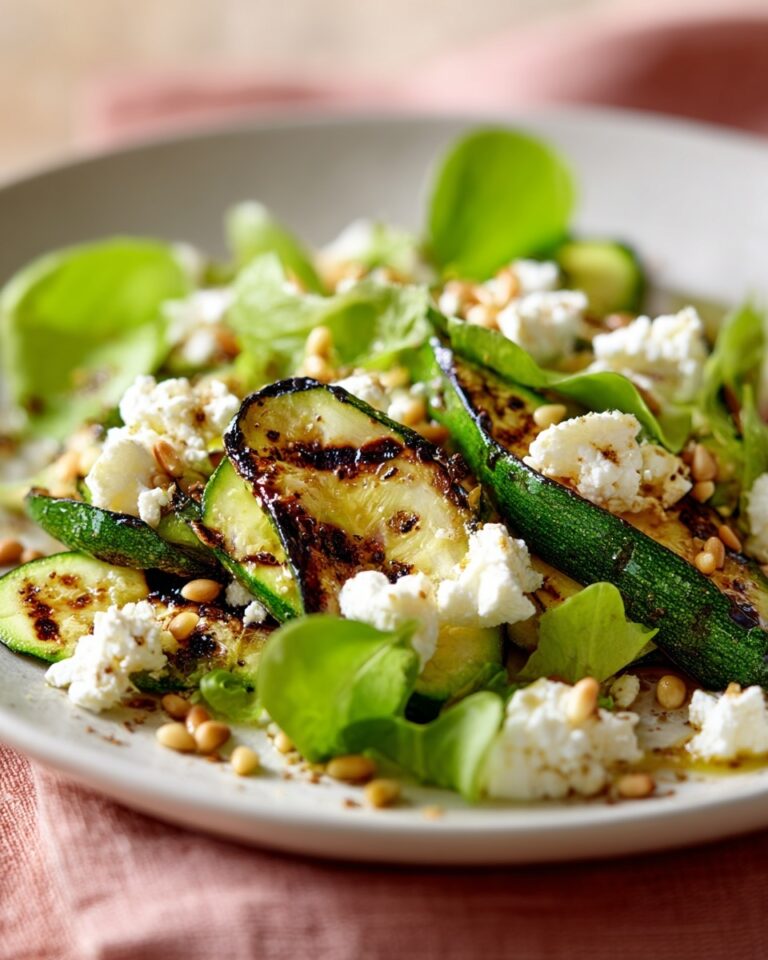 Little Gem, Griddled Courgette & Feta Shake-Up Salad Recipe