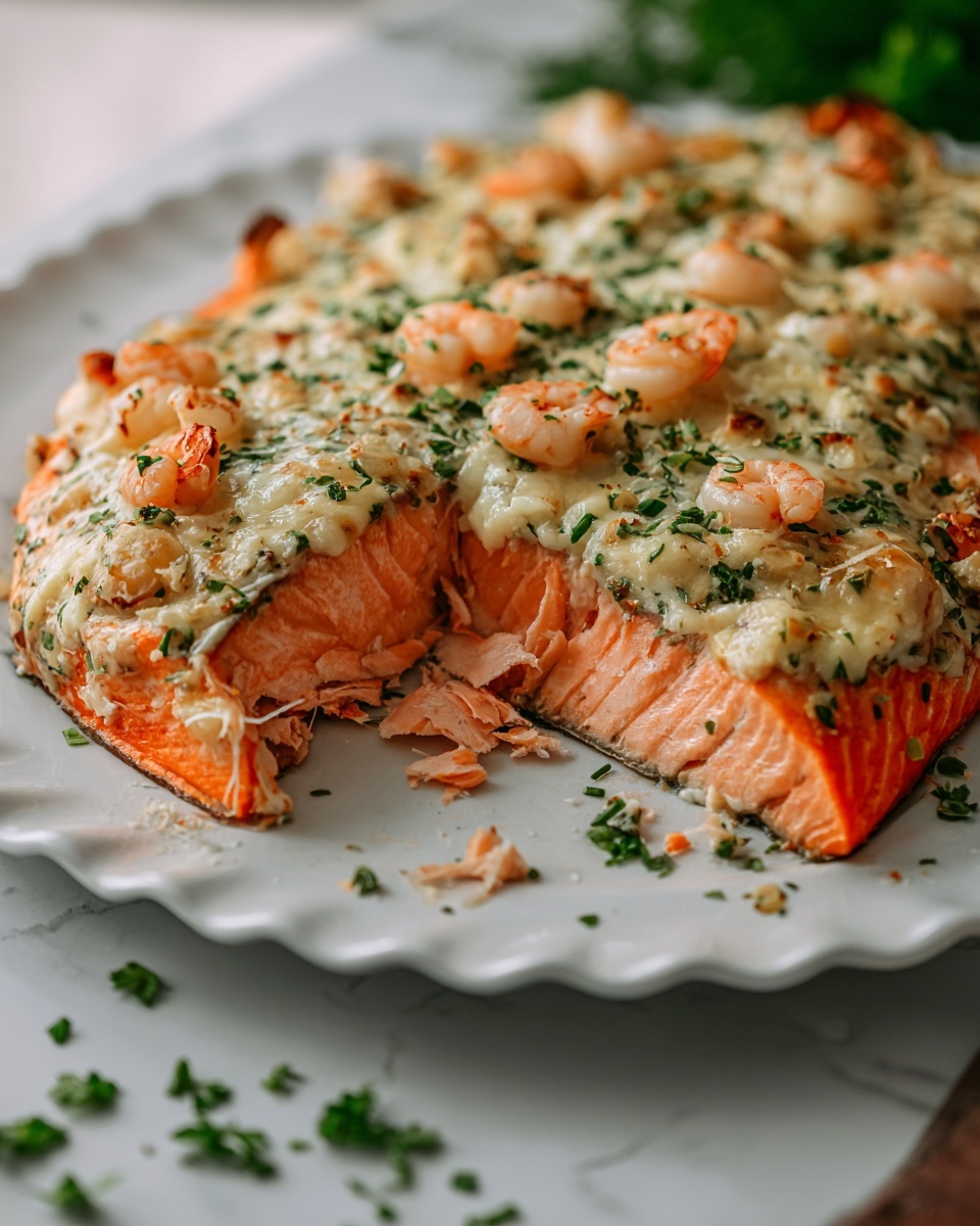 Crab & Shrimp Stuffed Salmon Recipe - Recipe Image